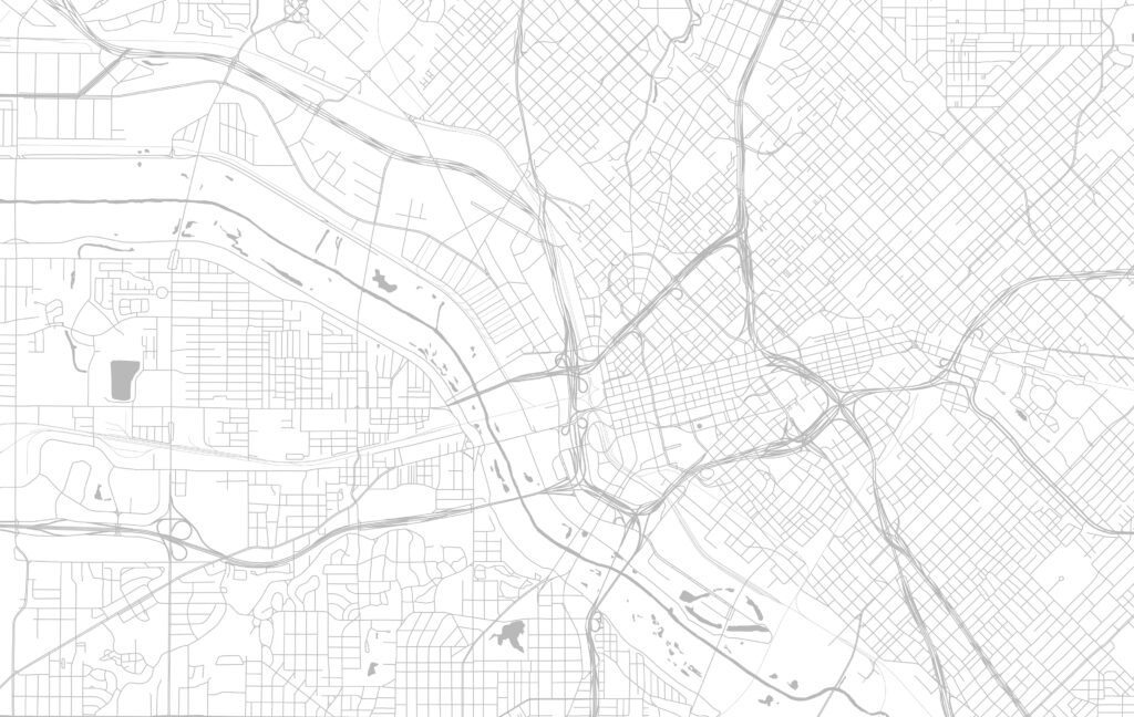 Tangentia|City Street Map of Dallas, Texas, USA